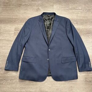 Giorgio Cosani Sport Coat Mens 48 R Blue Two Button Wool Cashmere‎ Blazer Lined